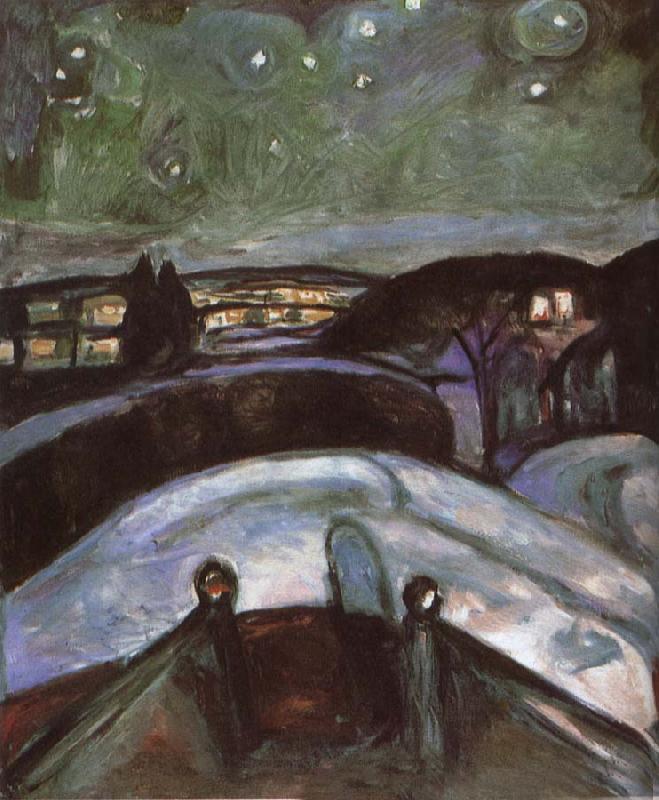 Edvard Munch Moonlight oil painting image